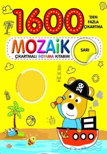 1600 Mozaik Çıkartmalı Boyama Kitabım Sarı Kitap - - 0-6 Yaş Yayınları