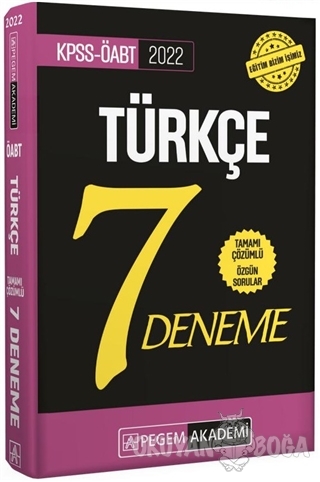 2022 KPSS-ÖABT Türkçe Öğretmenliği Tamamı Çözümlü 7 Deneme - Kolektif 