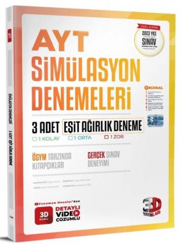 3D 2023 AYT 3D Eşit Ağırlık 3'lü Simülasyon Deneme - Kolektif - 3D Yay