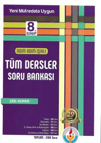 Adım Adım 8. Sınıf Tüm Dersler Soru Bankası - Komisyon - Işıklı Yayınc