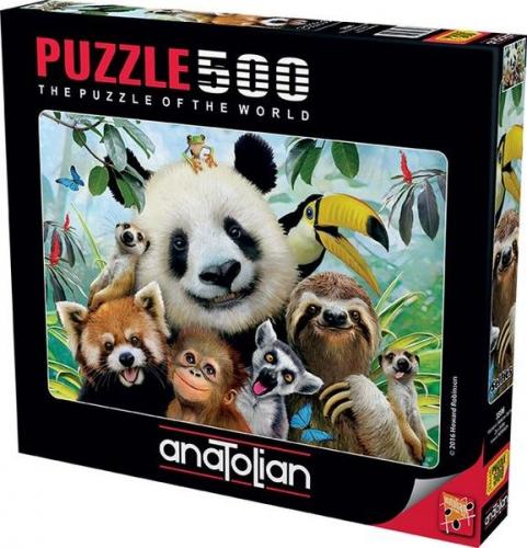 Anatolian Hayvanat Bahçesi Selfie 500 Parça Puzzle (3596) - - Anatolia