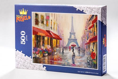 Paris'te Aşk (500 Parça) - Ahşap Puzzle Aşk Serisi - (AS06-D) - - King