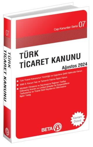 Türk Ticaret Kanunu (Eylül 2018) - Celal Ülgen - Beta Yayınevi