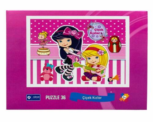 Çiçek Kızlar 36 Parça Puzzle (24x34) - - Adam Games