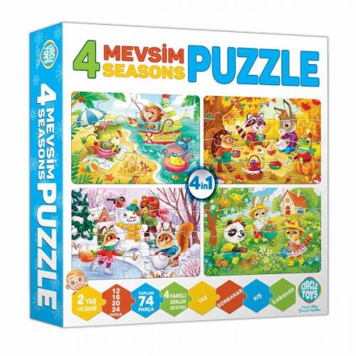 Circle Toys 12 + 16 + 20 + 24 Parça Puzzle: 4 Mevsim - - Circle Toys