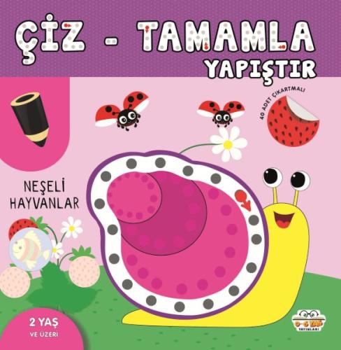 Çiz-Tamamla-Yapıştır Neşeli Hayvanlar - - 0-6 Yaş Yayınları