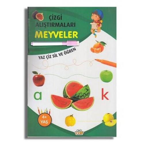 Çizgi Alıştırmaları Meyveler - - 0-6 Yaş Yayınları