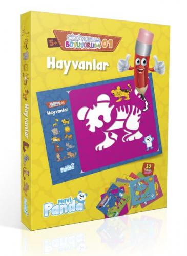 Hayvanlar - Çiziyorum Boyuyorum 1 - Kolektif - Mavi Panda Yayınları