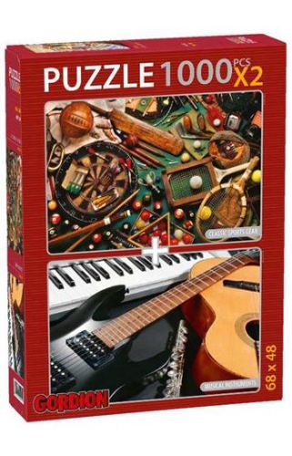 Classic Sports Gear - Musical Instruments Puzzle (X 2 1000 Parça) - Şü