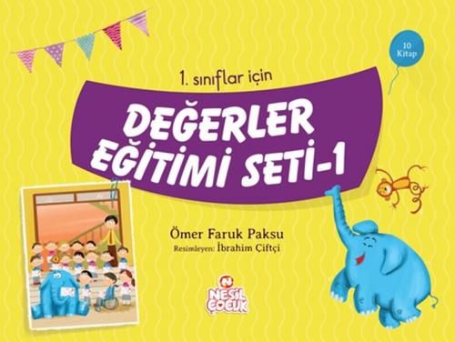 1. Sınıflar İçin Değerler Eğitimi Seti-1 (10 Kitap Takım) - Ömer Faruk