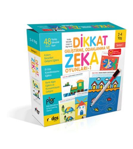 Dikkat Geliştirme, Odaklanma ve Zeka Oyunları - Seviye 1 - - Piar Kids