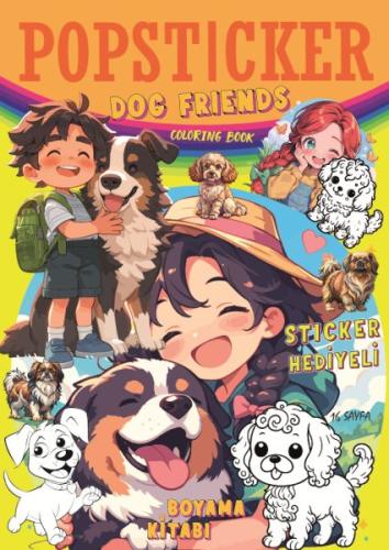 Dog Friends Boyama Kitabı Popsticker - Kolektif - Lama Toys