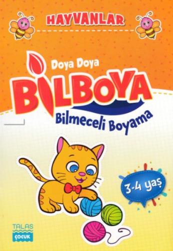 Hayvanlar - Doya Doya Bil Boya Bilmeceli Boyama (3-4 Yaş) - Kolektif -