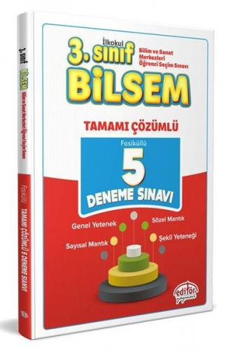 3. Sınıf Bilsem Çözümlü 5 Deneme Sınavı - Kolektif - Editör Yayınevi