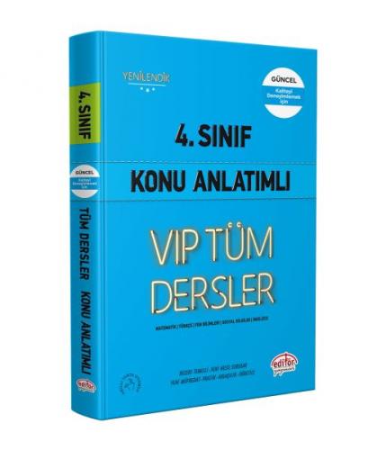 Editör 4. Sınıf VIP Tüm Dersler Konu Anlatımlı Mavi Kitap - Kolektıf -