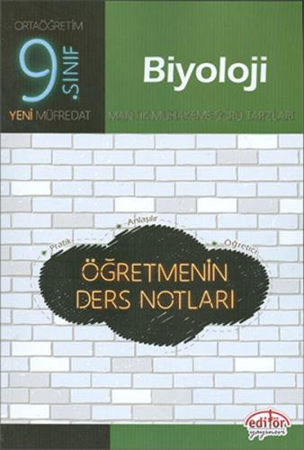 9. Sınıf Biyoloji Öğretmenin Ders Notları - Kolektif - Editör Yayınevi