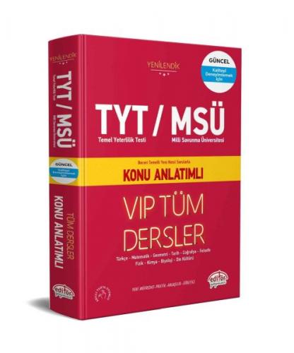 Editör TYT MSÜ VIP Tüm Dersler Konu Anlatımlı - Turğut Meşe - Editör Y