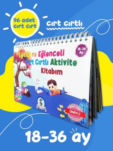 Eğitici ve Eğlenceli Cırt Cırtlı Aktivite Kitabı - - Mavi Koala