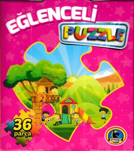 Eğlenceli Puzzle (36 parça) Pembe Kutu - - Karatay Yayınları