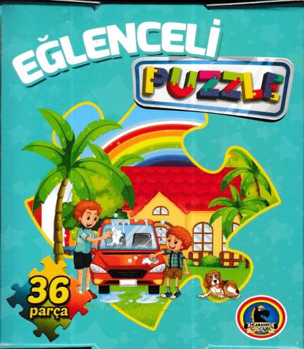 Eğlenceli Puzzle (36 parça) Turkuaz Kutu - - Karatay Yayınları