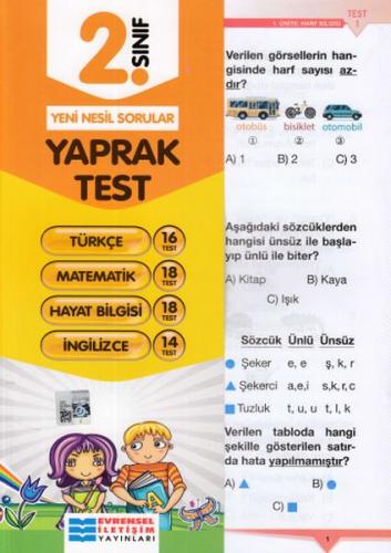 2. Sınıf Tüm Dersler Yaprak Test - Kolektif - Evrensel İletişim Yayınl