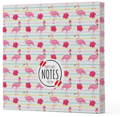 Flamingo 2 - Çizgisiz Yan Boyamalı Defter - - Vivago Art