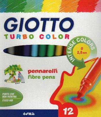 Giotto Turbo Color Keçeli Kalem 12li - - Akademi Çocuk