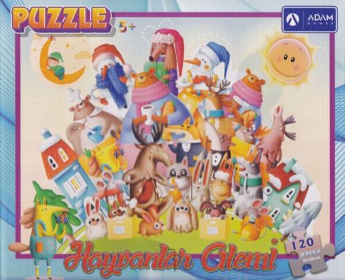 Hayvanlar Alemi 120 Parça Puzzle (40x28) - - Adam Games