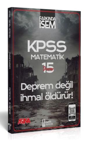 İsem Yayıncılık 2024 Farkında İsem Kpss Aşina Matematik 15 Deneme - Ko