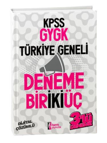 İsem Yayıncılık 2024 İsem Kpss Gygk Türkiye Geneli Deneme 1-2-3 - Komi