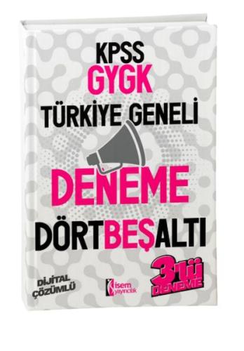 İsem Yayıncılık 2024 İsem Kpss Gygk Türkiye Geneli Deneme 4-5-6 - Komi