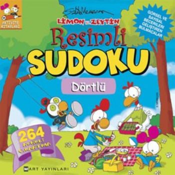 Limon ile Zeytin Resimli Sudoku Dörtlü - Salih Memecan - Mart Yayınlar