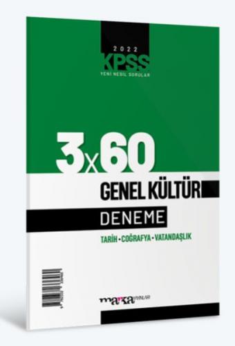 Marka Yayınları 2022 KPSS Genel Kültür 3×60 Deneme - Komisyon - Marka 