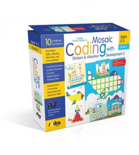 Mosaic Coding with Stickers - Attention Development-2 - Grade-Level 2 