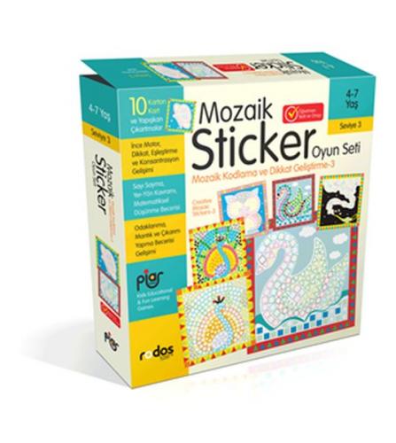 Mozaik Sticker (Çıkartma) Oyun Seti - Seviye 3 - - Piar Kids