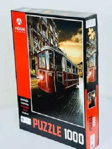 Nostaljik Tramvay 1000 Parça Puzzle (48x68) - - Adam Games