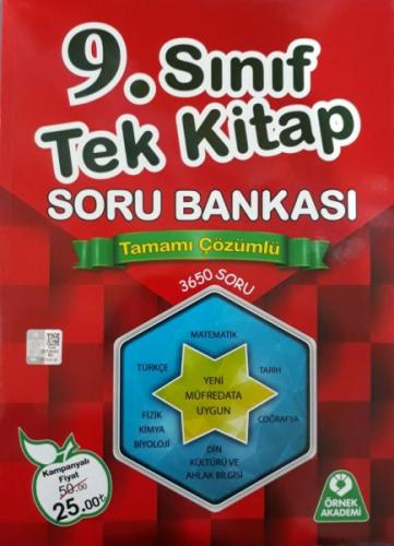 9. Sınıf Tek Kitap Tamamı Çözümlü Soru Bankası - Kolektif - Örnek Akad