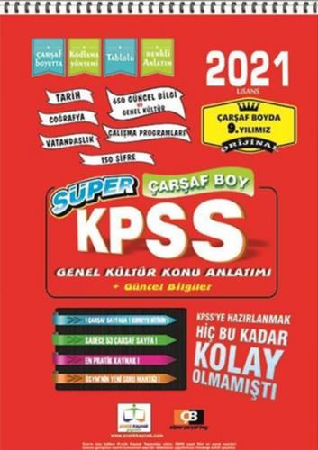 Pratik Kaynak 2021 KPSS Süper Çarşaf Boy Genel Kültür Konu Anlatımı Ge