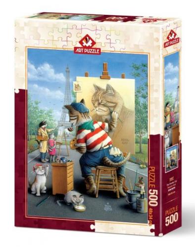 Ressam Kedi 5087 (500 Parça) - - Art Puzzle