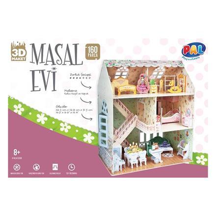 Saral Masal Evi 3D Puzzle 96 Parça - - Pal Oyuncak