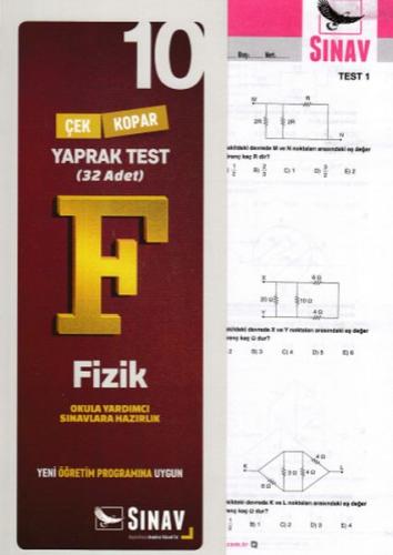 Sınav 10. Sınıf Fizik Çek Kopar Yaprak Test (Yeni) - Kolektif - Sınav 