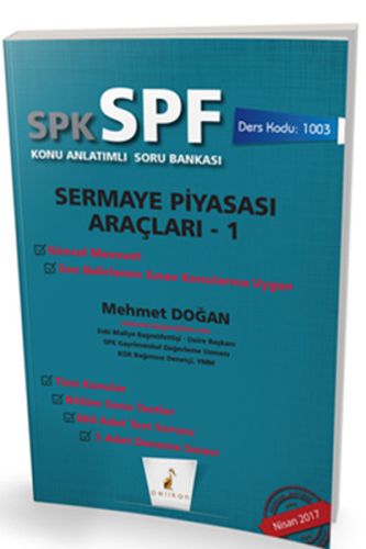 SPK - SPF Sermaye Piyasası Araçları 1 Konu Anlatımlı Soru Bankası - Me