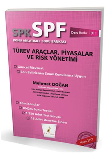 SPK - SPF Türev Araçlar, Piyasalar ve Risk Yönetimi Konu Anlatımlı Sor