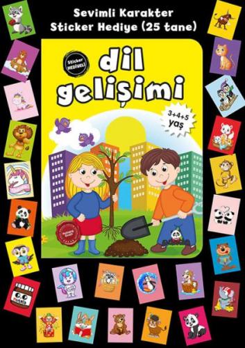 Stickerlı 3+4+5 Yaş Dil Gelişimi - Pedagog Afife Çoruk - Beyaz Panda Y