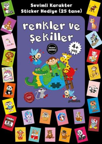 Stickerlı 4+ Yaş Renkler ve Şekiller - Pedagog Afife Çoruk - Beyaz Pan