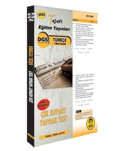 2022 DGS Türkçe Sözel Yetenek Çek Kopar Yaprak Test - Özgen Bulut - Ta