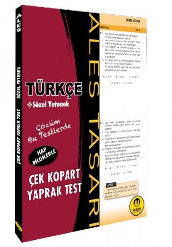 Tasarı ALES Türkçe Sözel Yetenek Yaprak Test Çek Kopart - Komisyon - T