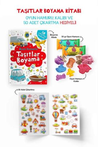 Taşıtlar Boyama Kitabı - Oyun Hamurlu - 3 Yaş + - Bilge Yorulmaz - Big