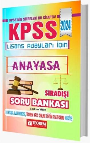 Teorem Yayınları 2024 KPSS Anayasa Vatandaşlık Sıradışı Soru Bankası -