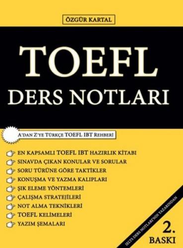 TOEFL Ders Notları - Özgür Kartal - Sokak Kitapları Yayınları